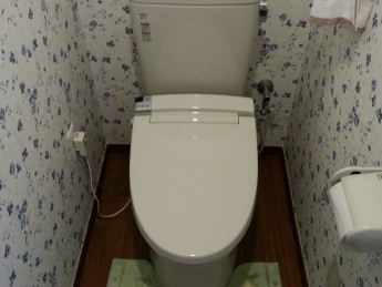 便器と便座を組み合わせてﾄｲﾚﾘﾌｫｰﾑ完成