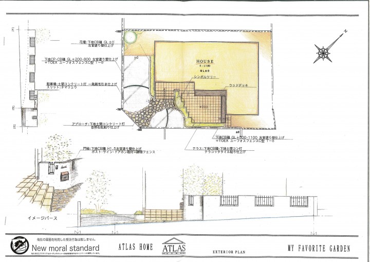外構　平面・立面図