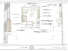 平面図　樹脂舗装のアプローチとデザインをつなげた駐車場