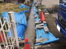 目隠しの化粧ブロック積前
