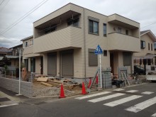 小田原市　外構施工例　門まわり　門袖基礎工事